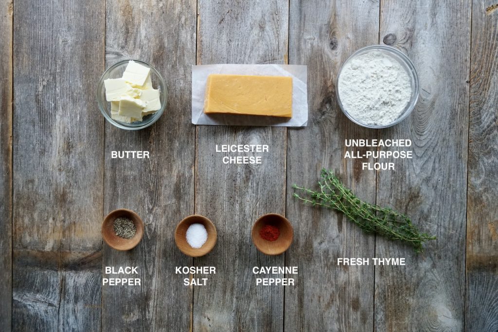 Ingredients for Leicester Cheese Shortbreads
