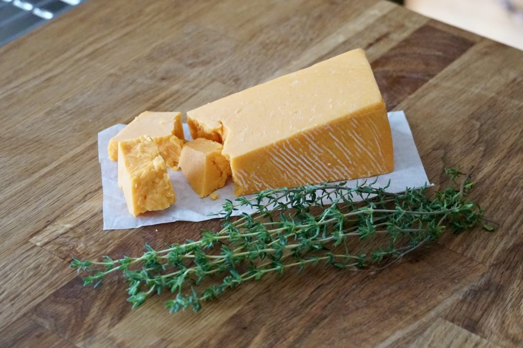 Red Leicester Cheese and fresh thyme
