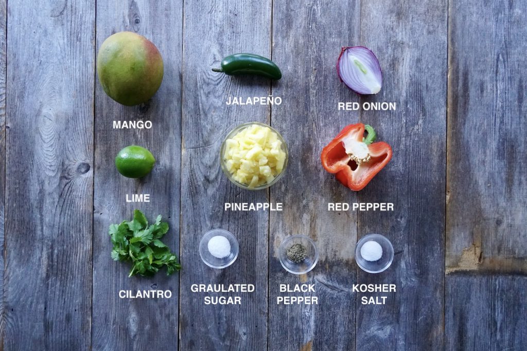 Ingredients for Pineapple-Mango Salsa
