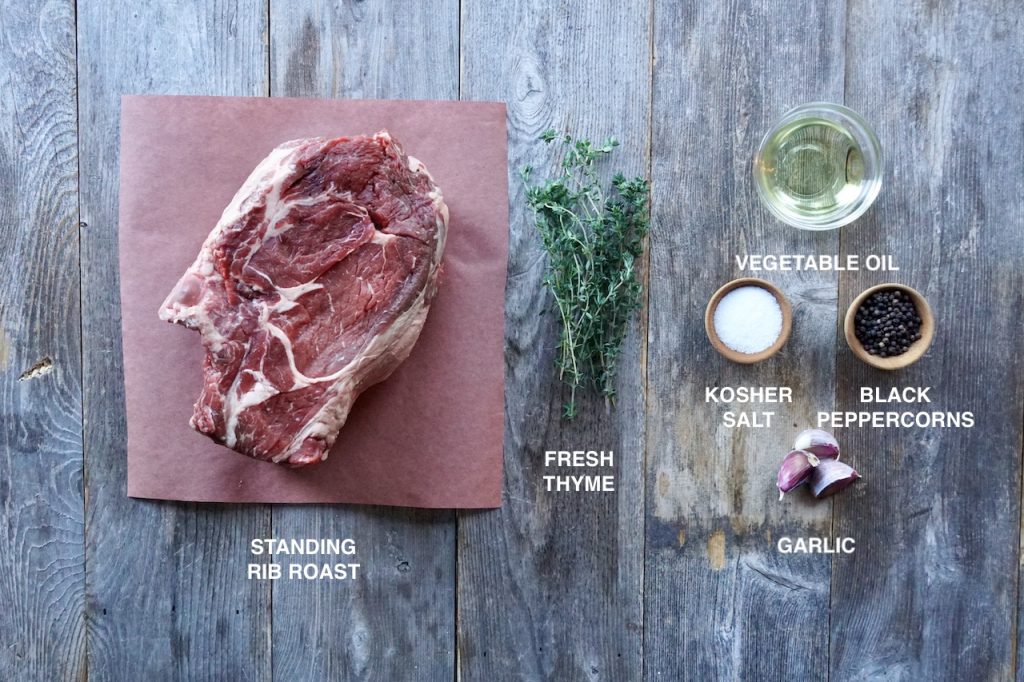 Ingredients for Reverse-Seared Standing Rib Roast