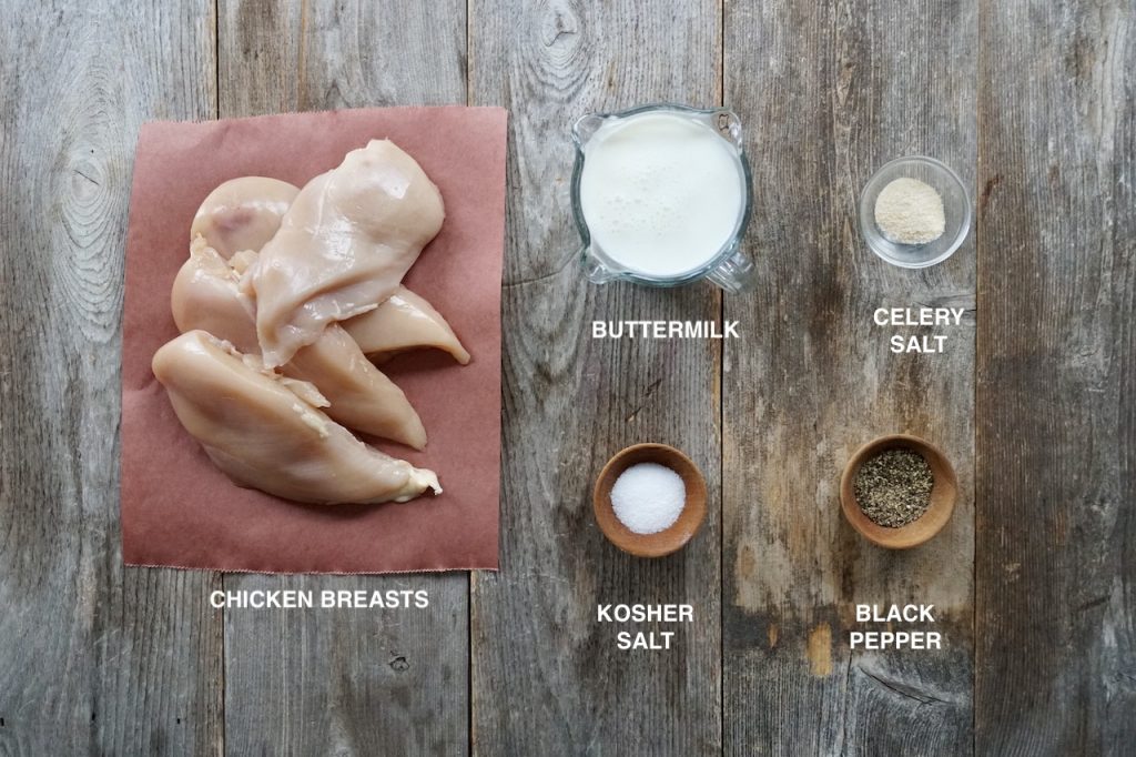 Chicken breasts and the marinade