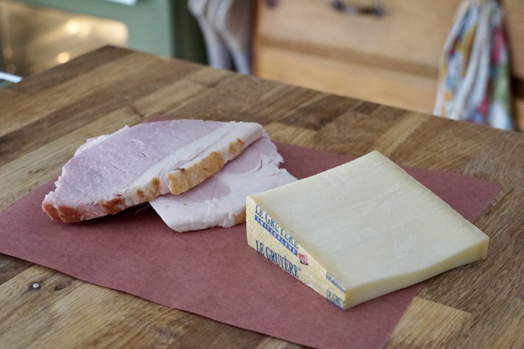 Ham and gruyere cheese