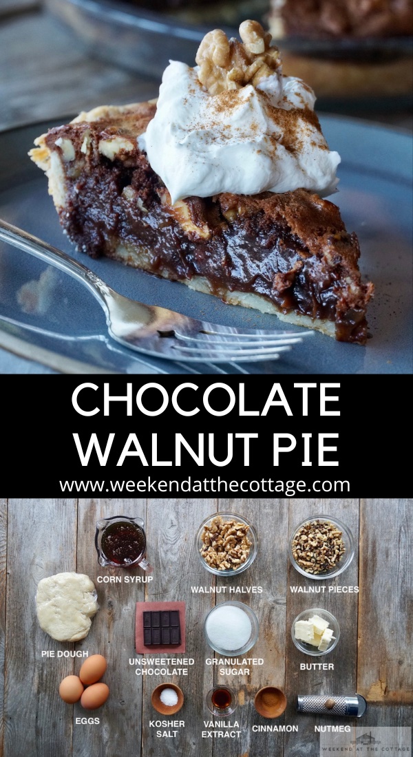 Homemade Chocolate Walnut Pie