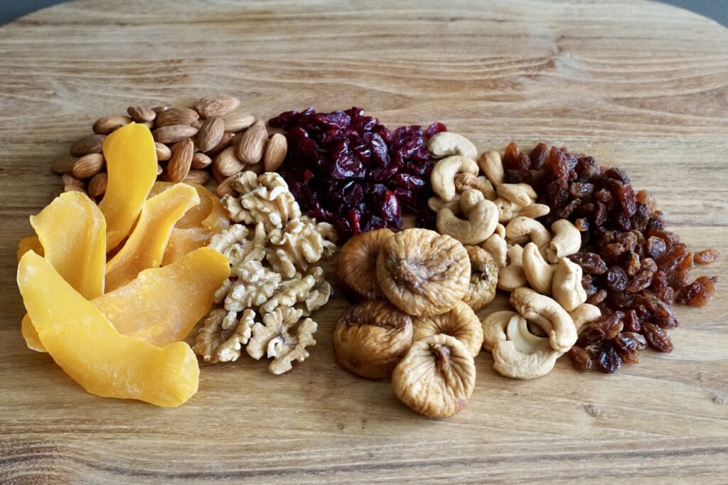 Assorted dried fruit and nuts