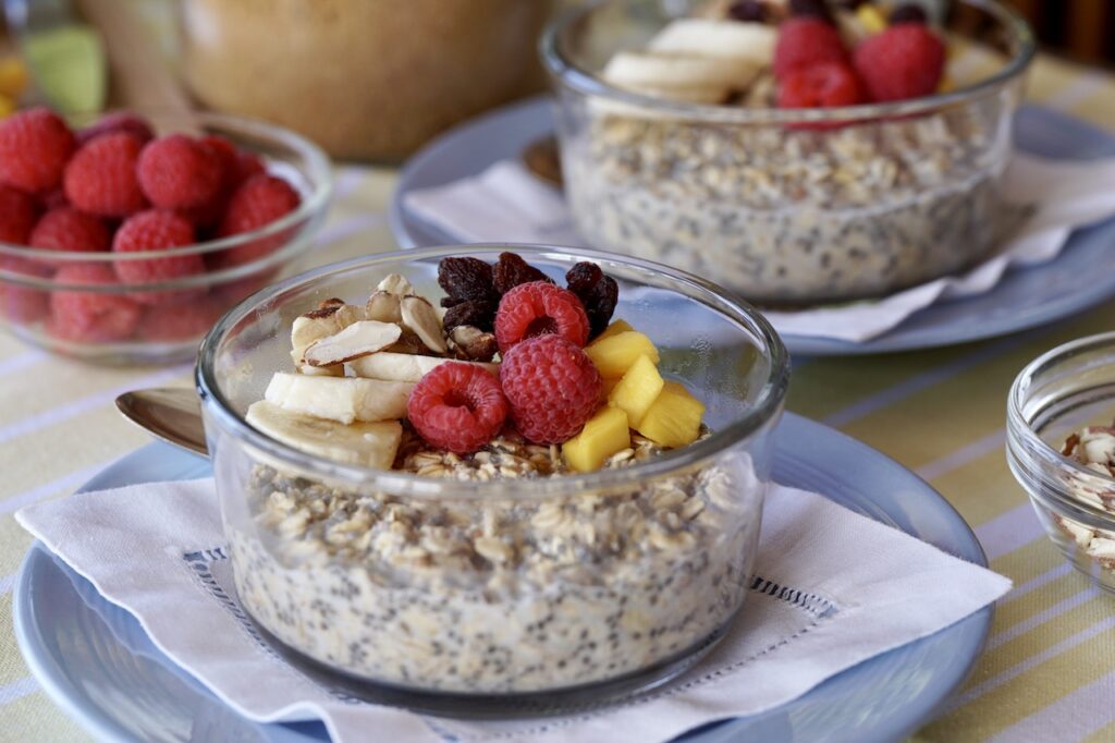A bowl of Easy Overnight Oats