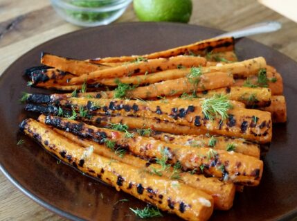 Grilled Carrots with Zesty Lime Glaze