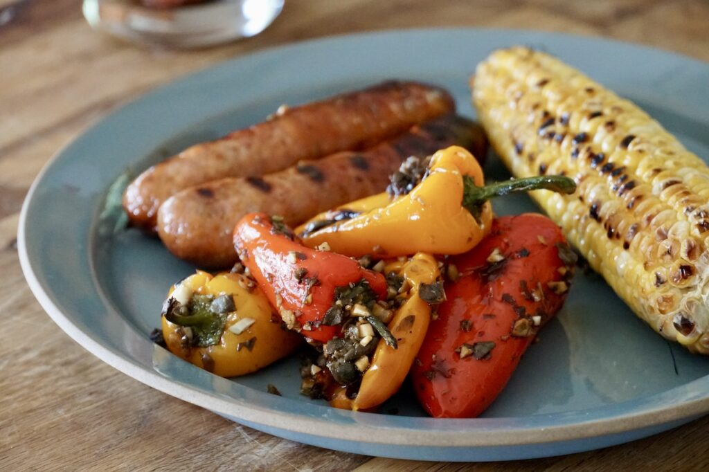 Serve the grilled peppers with virtually anything