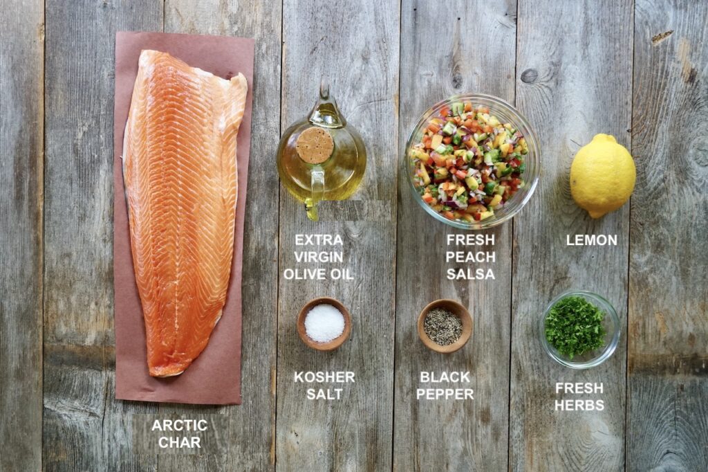Ingredients needed to make Seared Arctic Char