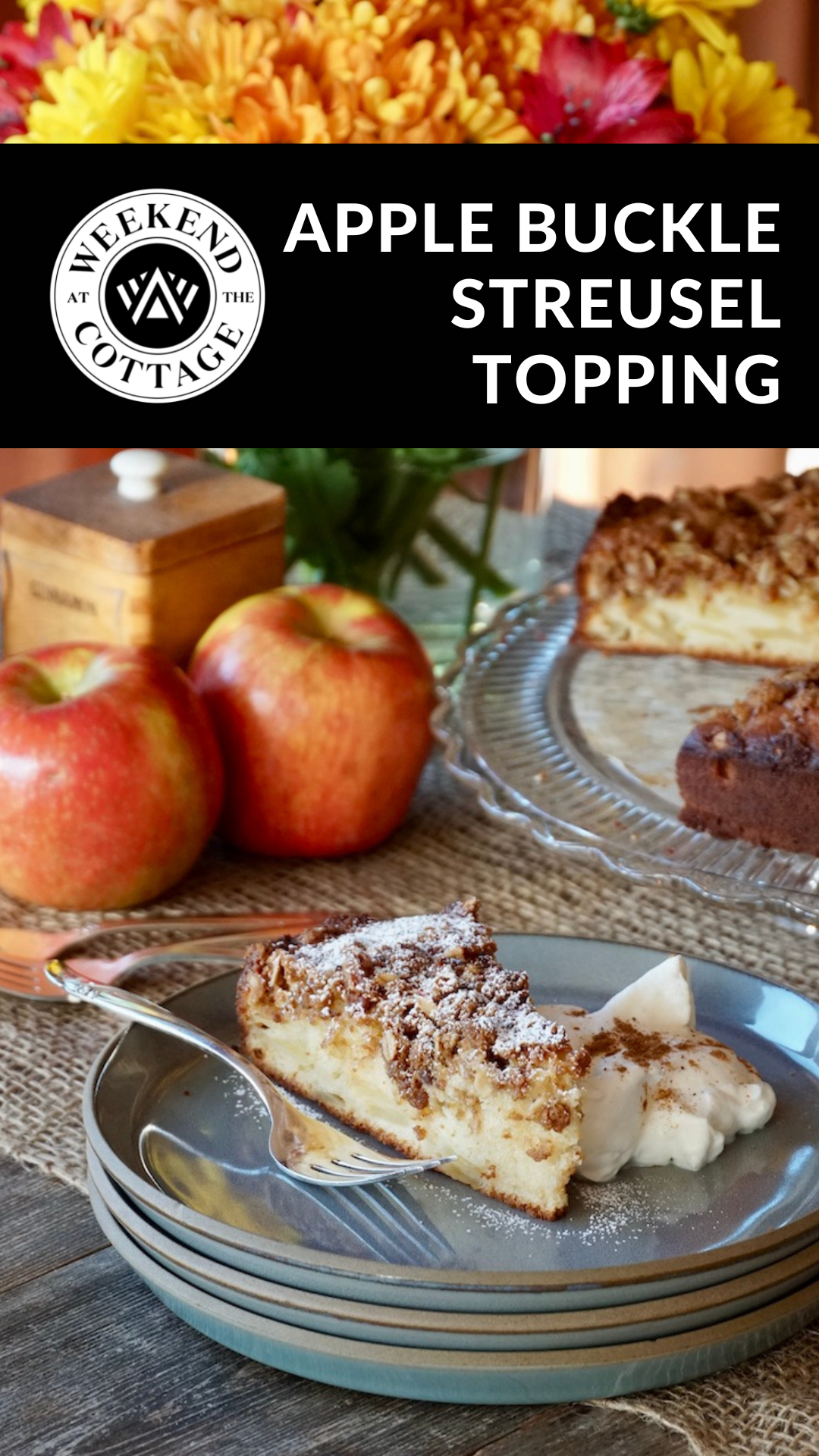 Apple Buckle With Streusel Topping
