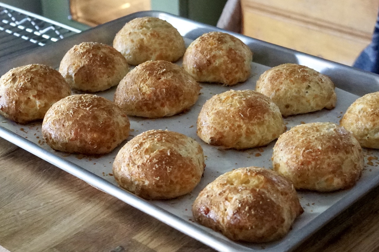 Gougère, FRENCH CHEESE PUFFS fresh out of the oven