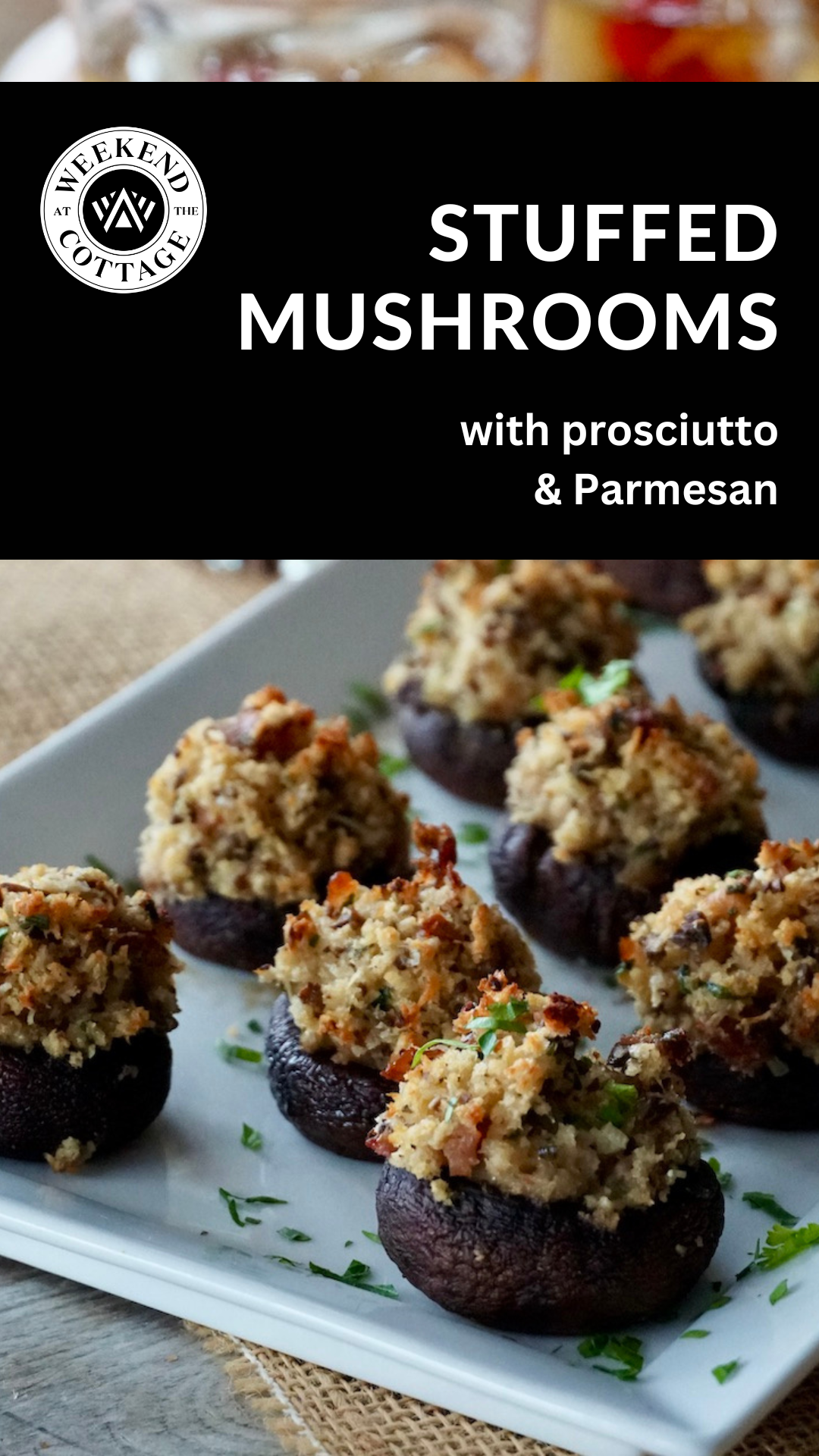 Stuffed Mushrooms with prosciutto and Parmesan