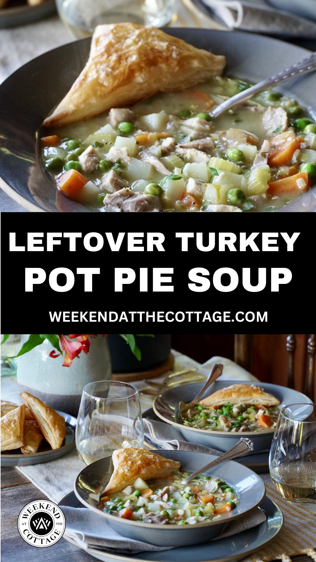 Leftover Turkey Pot Pie Soup