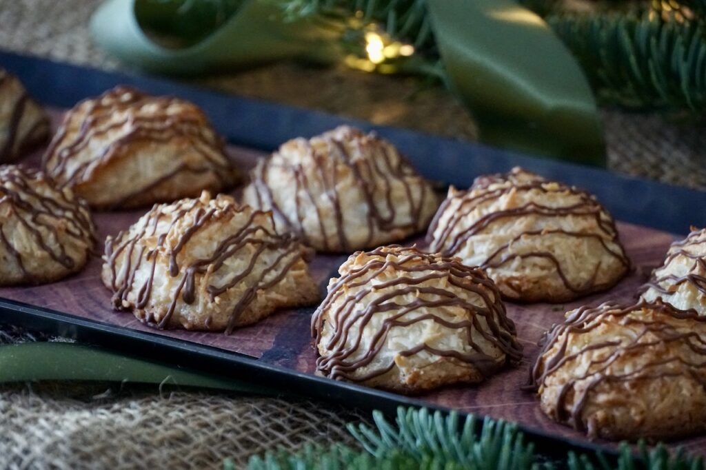 Coconut Macaroons with Chocolate.