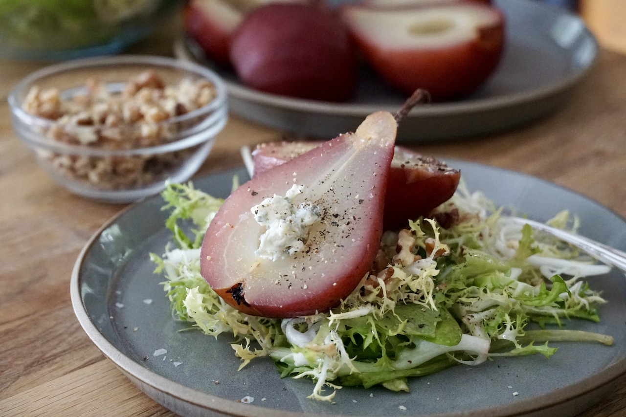 Poached Pear Salad.