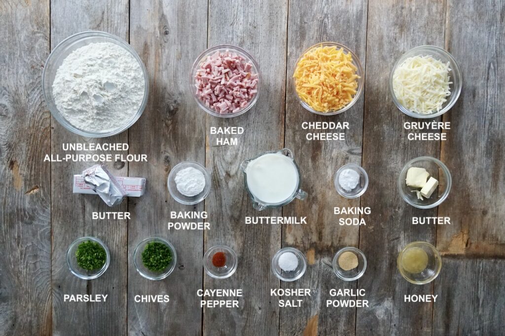 Ingredients for Homemade Drop Biscuits.