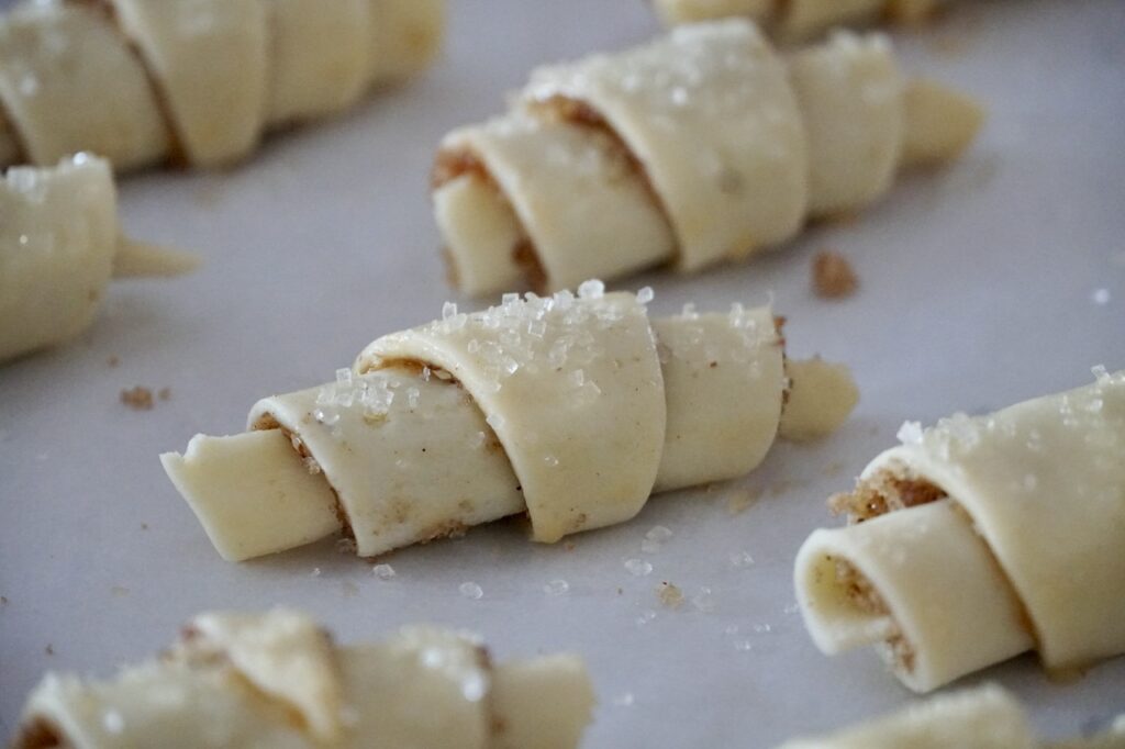 One of thhe rugelach before being baked.