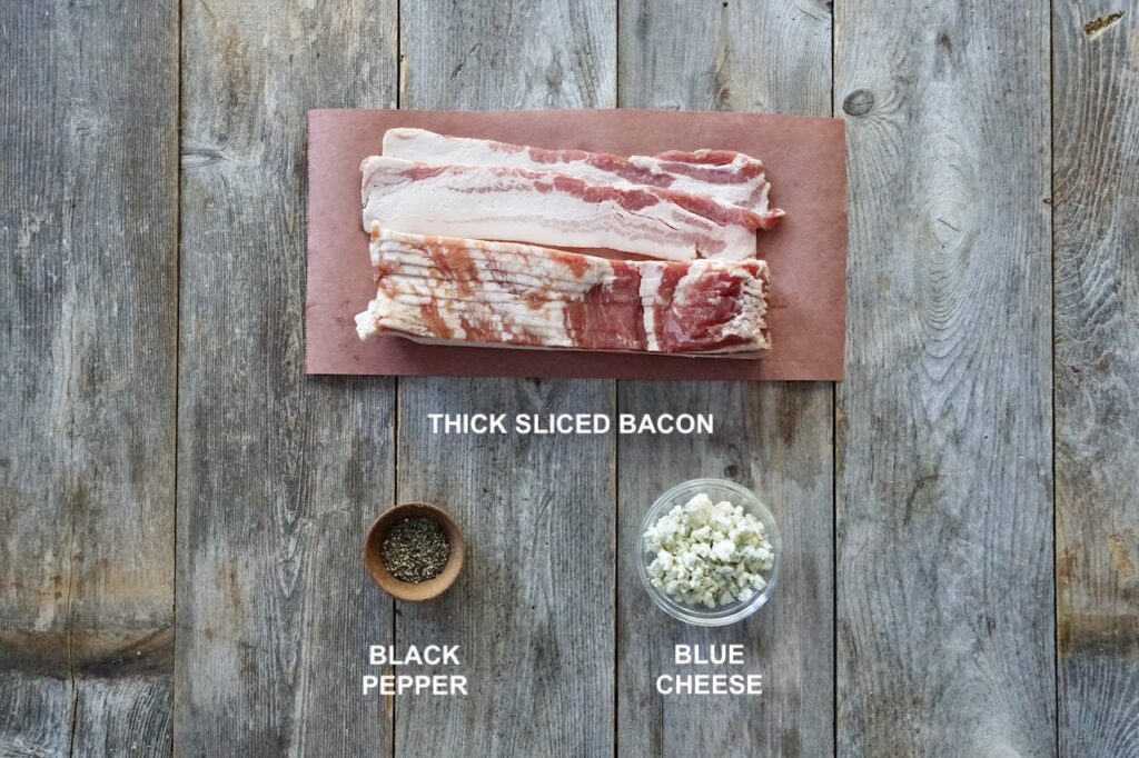 Ingredients needed to make Oven-baked Crispy Bacon.
