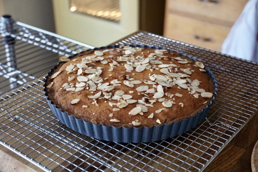 The tart fresh from the oven.