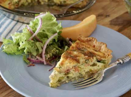 Homemade Smoked Salmon Quiche recipe.