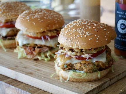 Grilled Hawaiian Chicken Burgers