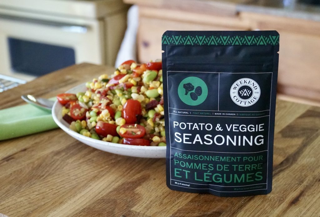 A Summer Succotash Recipe seasoned with WATC Potato and Veggie Seasoning.