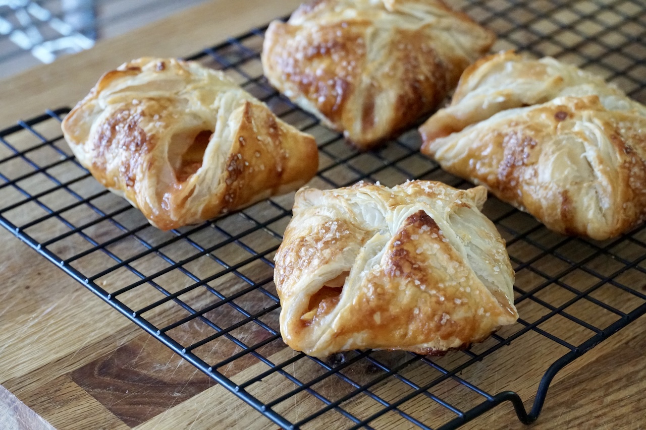 Fresh peach turnovers.