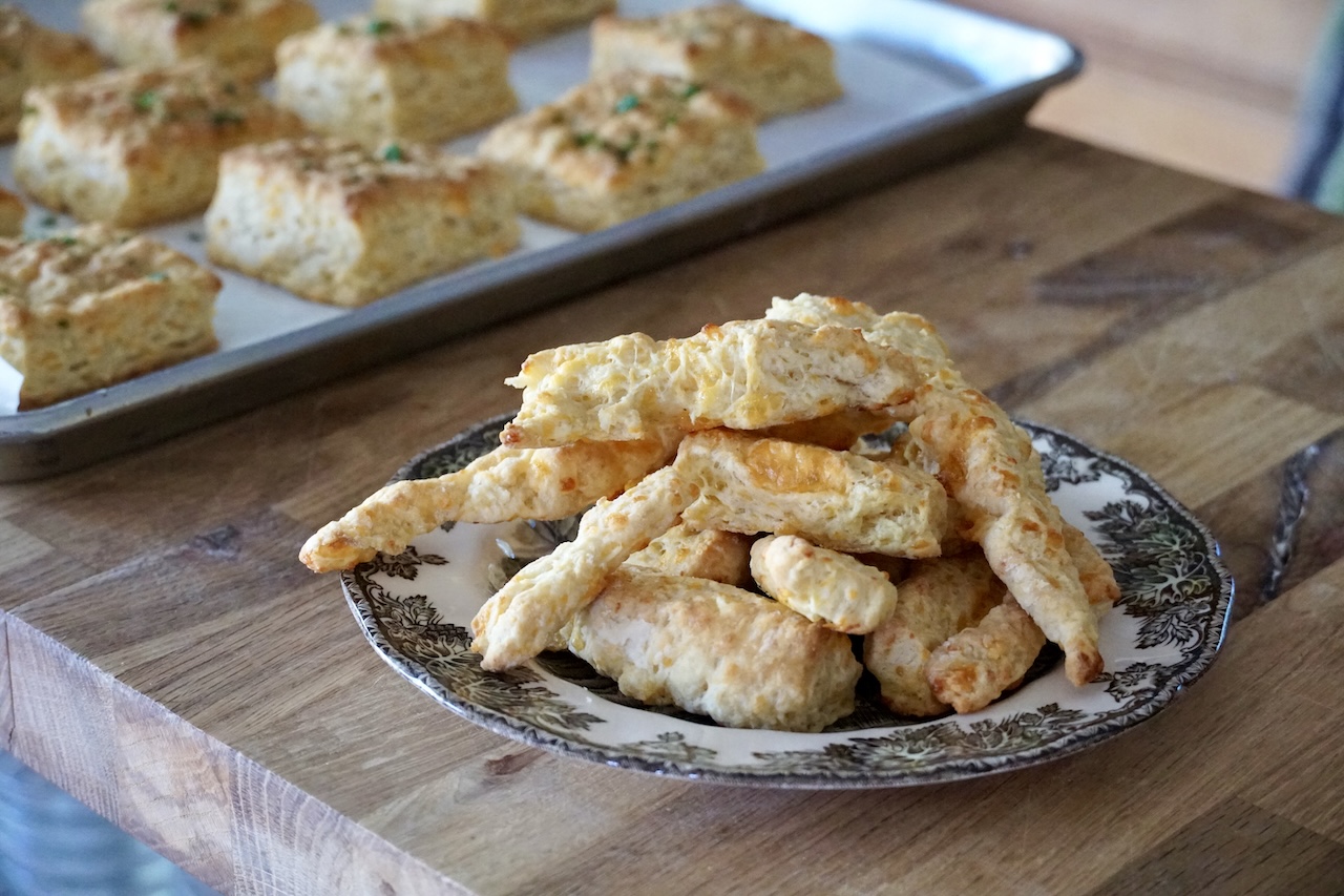 A plate of baked dough scraps.