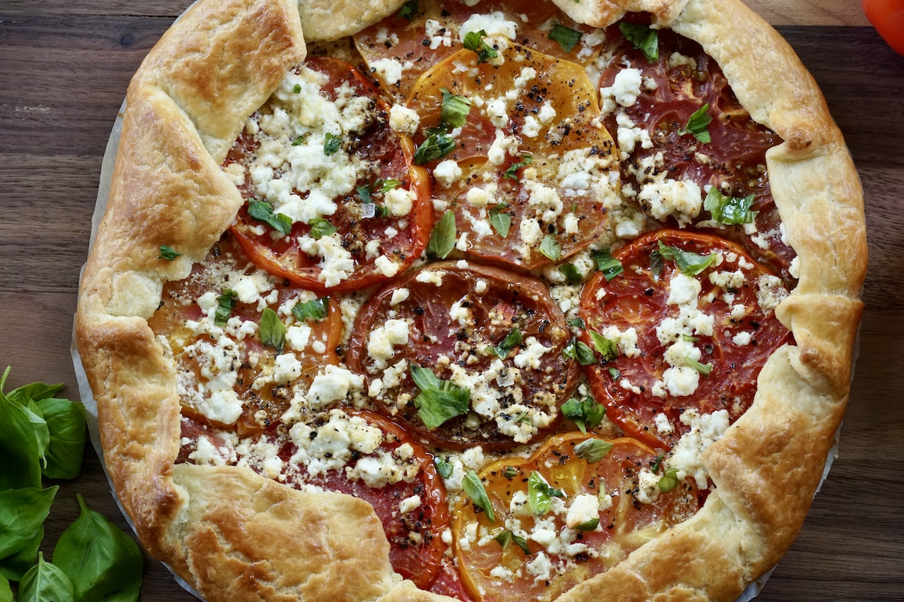The Tomato Galette Recipe ready to be enjoyed.