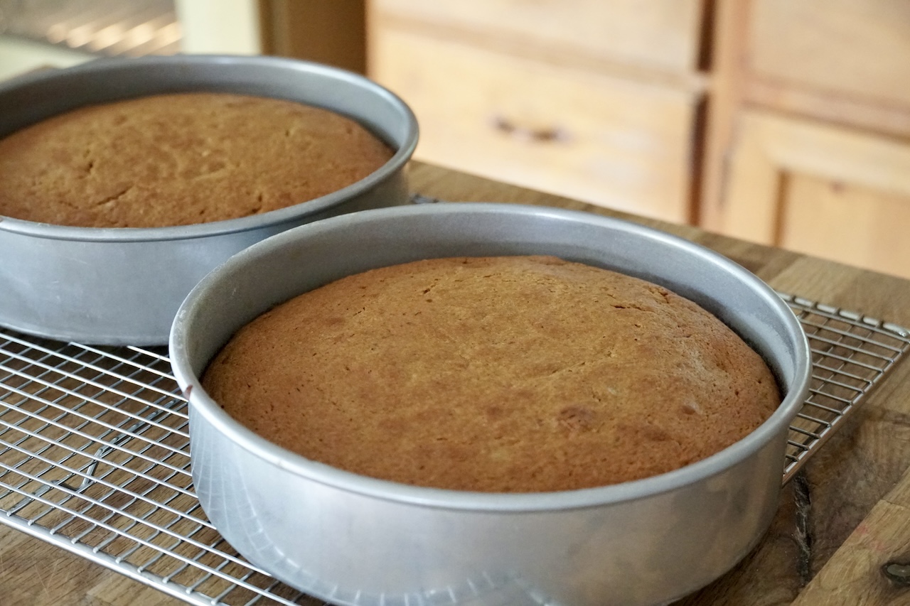 The spiced pumpkin cakes fresh from the oven.