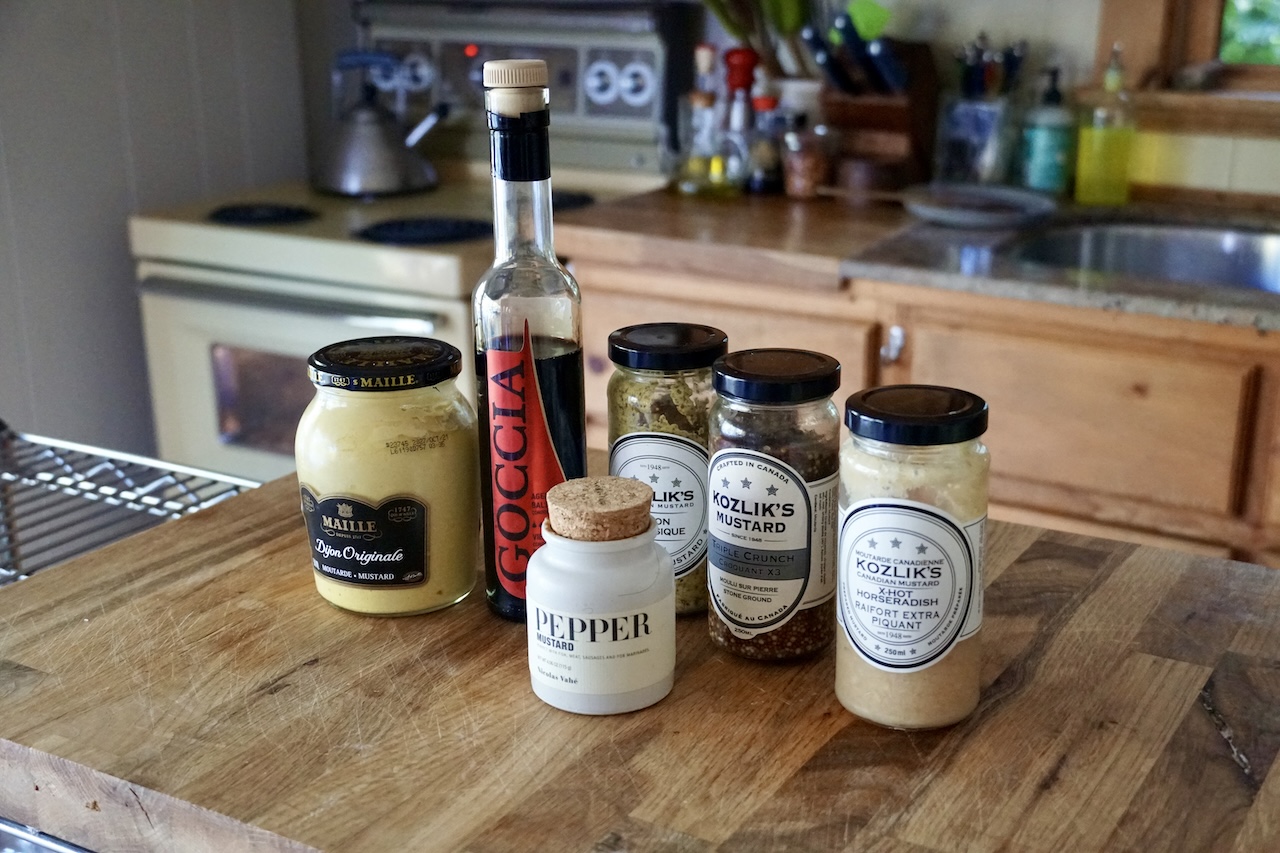 Flavour enhancers include assorted mustards, horseradish and balsamic vinegar.